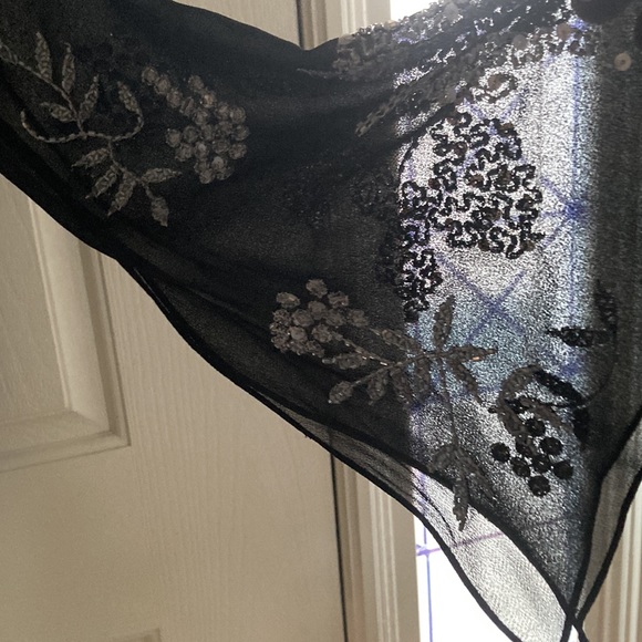 Evening Jeweled blouse Size Medium - Picture 3 of 5